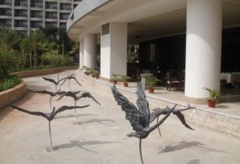 抽象鸿雁铜雕厂家 办公室动物铜雕