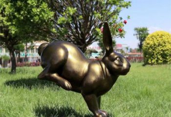 广场兔子铜雕厂家 青铜动物铜雕