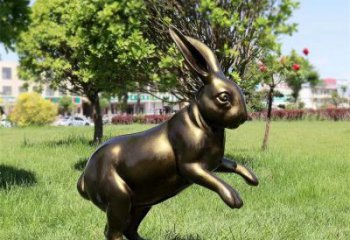 城市兔子铜雕厂家 黄铜动物铜雕