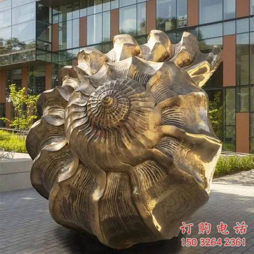 紫铜海螺铜雕厂家 仿古动物铜雕