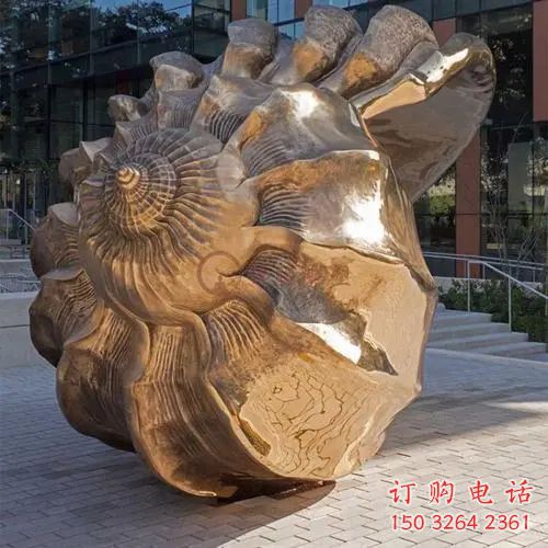 别墅海螺铜雕厂家 公园动物铜雕