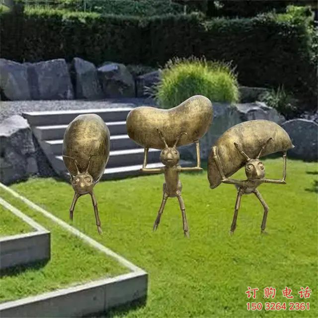 别墅蚂蚁铜雕厂家 公园动物铜雕