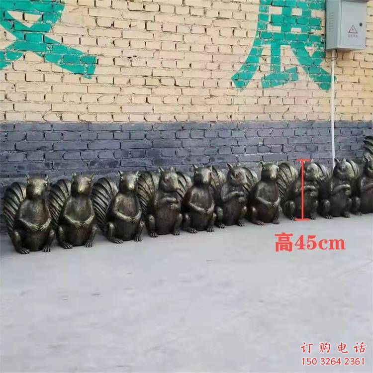 黄铜松鼠铜雕厂家 仿古动物铜雕