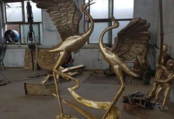广场鸵鸟铜雕厂家 青铜动物铜雕