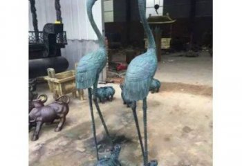 街头鸵鸟铜雕厂家 城市动物铜雕