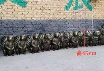 黄铜松鼠铜雕厂家 仿古动物铜雕