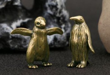 别墅企鹅铜雕厂家 公园动物铜雕