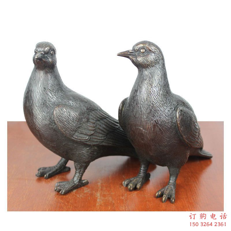 紫铜鸽子铜雕厂家 仿古动物铜雕