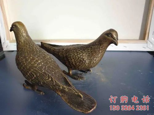 鸽子铜雕厂家 抽象动物铜雕