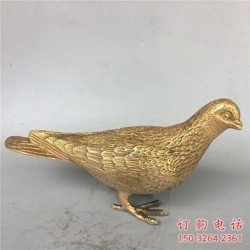 黄铜鸽子铜雕厂家 仿古动物铜雕