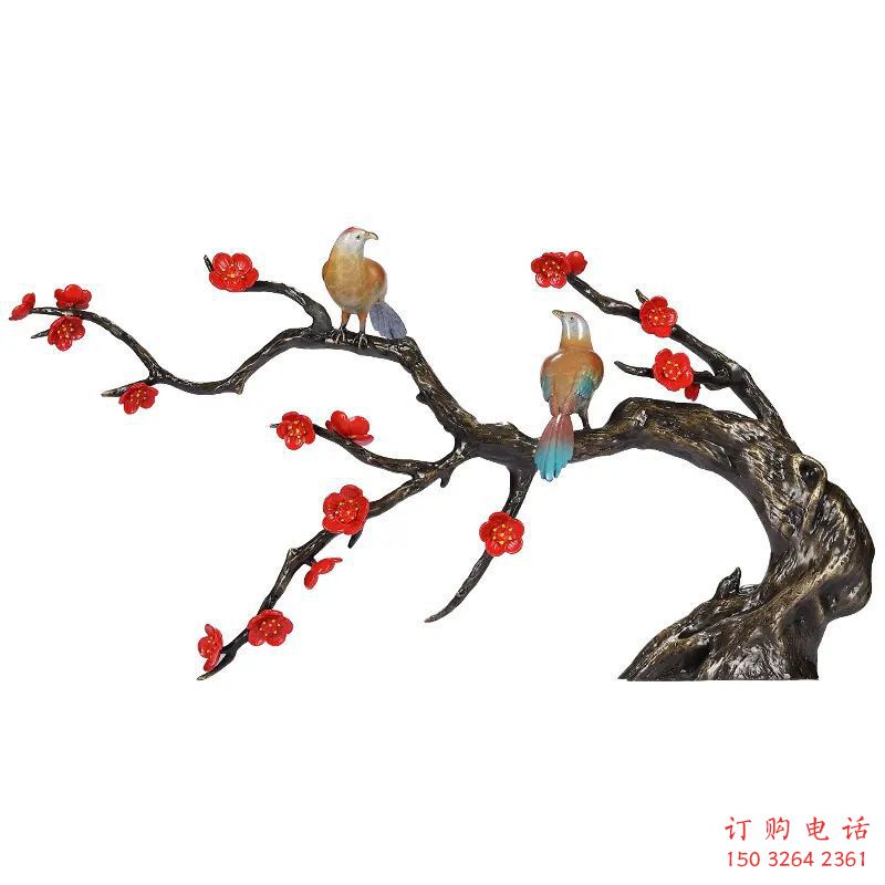 别墅喜鹊铜雕厂家 公园动物铜雕
