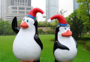公园企鹅铜雕厂家 街头动物铜雕