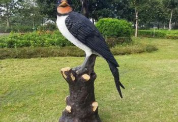 抽象喜鹊铜雕厂家 办公室动物铜雕