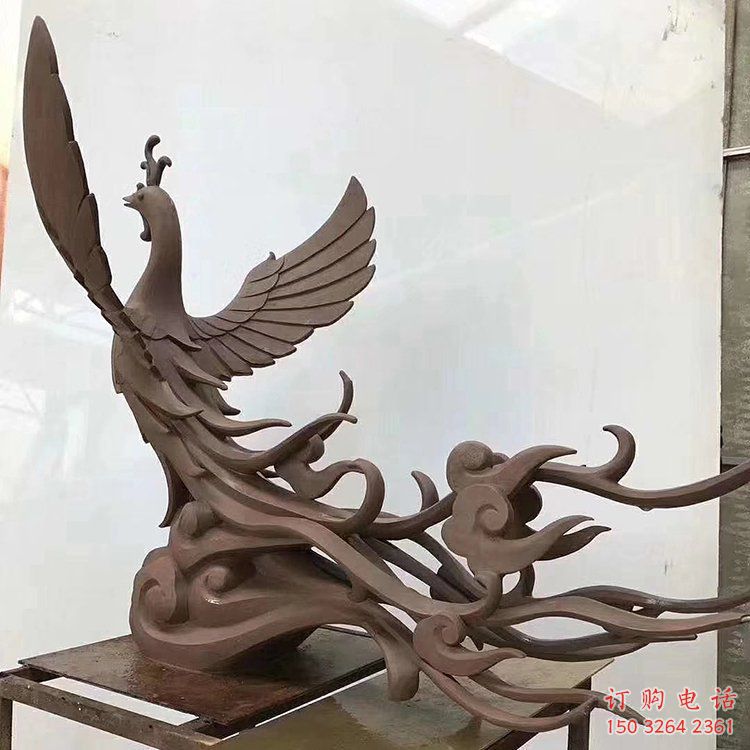 城市凤凰铜雕厂家 黄铜动物铜雕