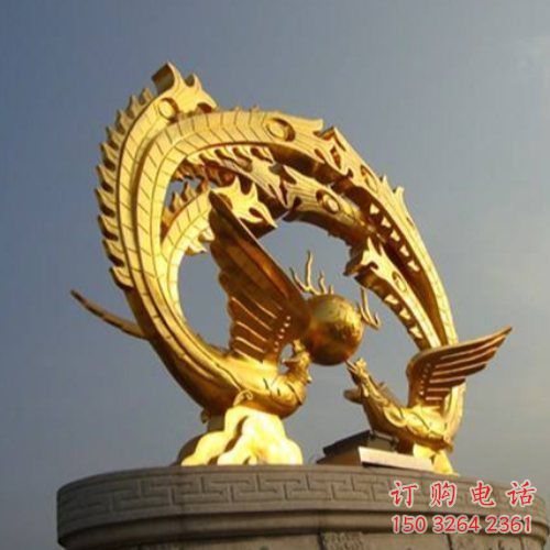 青铜凤凰铜雕 公园动物铜雕厂家 青铜凤凰铜雕 公园动物铜雕厂家