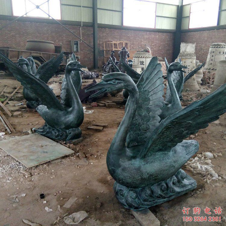 园林鸭子铜雕厂家 青铜动物铜雕 园林鸭子铜雕厂家 青铜动物铜雕