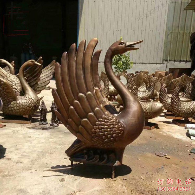 别墅鸭子铜雕厂家 公园动物铜雕 别墅鸭子铜雕厂家 公园动物铜雕