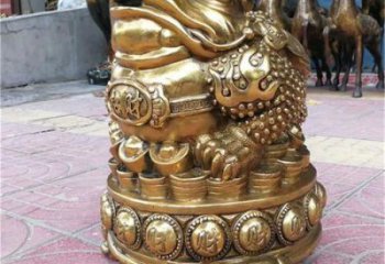 公园青蛙铜雕厂家 街头动物铜雕