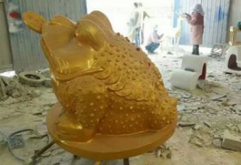 城市青蛙铜雕厂家 黄铜动物铜雕