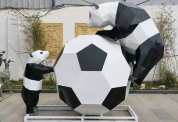 彩绘大熊猫铜雕厂家 仿古动物铜雕