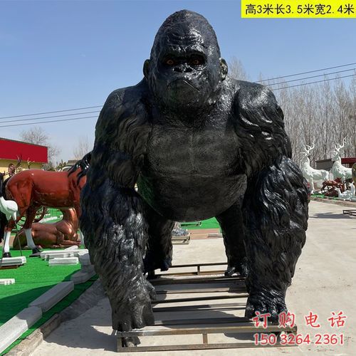 大猩猩铜雕厂家 黄铜动物铜雕厂家