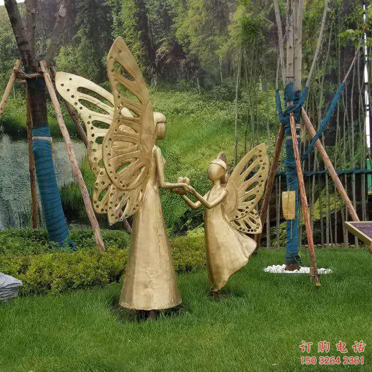 蝴蝶铜雕厂家 抽象动物铜雕