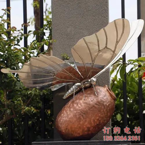 广场蝴蝶铜雕厂家 青铜动物铜雕