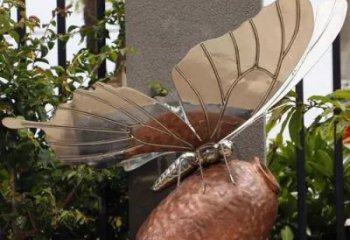 广场蝴蝶铜雕厂家 青铜动物铜雕
