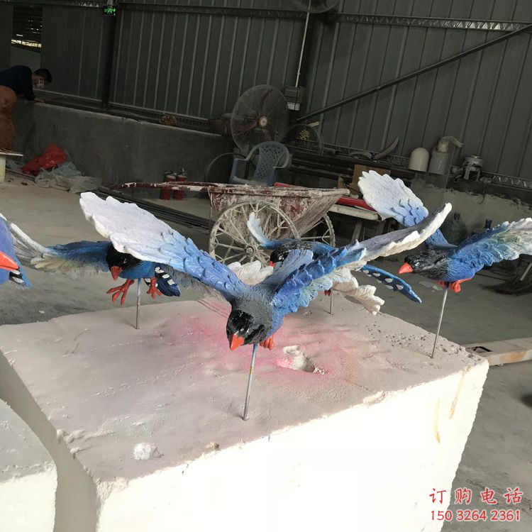 紫铜飞鸟铜雕厂家 仿古动物铜雕