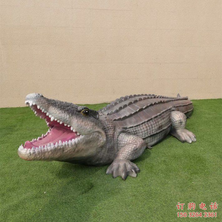 广场鳄鱼铜雕厂家 青铜动物铜雕