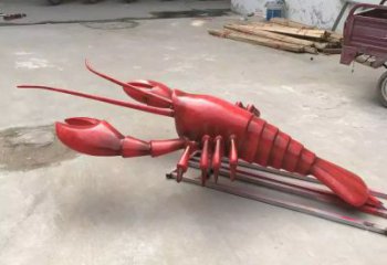 街头龙虾铜雕厂家 城市动物铜雕