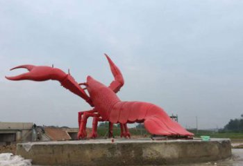 彩绘龙虾铜雕厂家 仿古动物铜雕