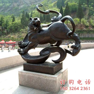 公园白虎铜雕厂家 街头动物铜雕 公园白虎铜雕厂家 街头动物铜雕