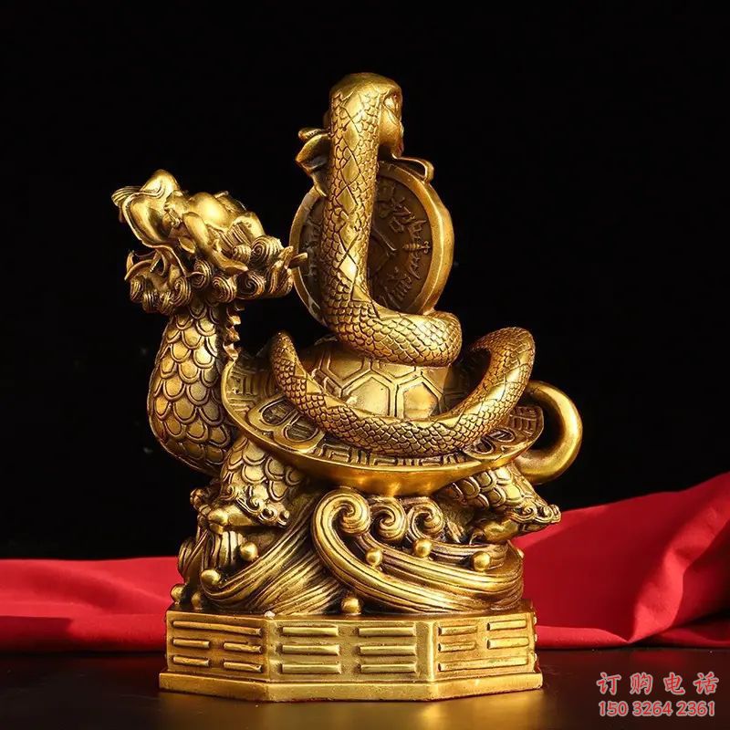 彩绘玄武铜雕厂家 仿古动物铜雕 彩绘玄武铜雕厂家 仿古动物铜雕