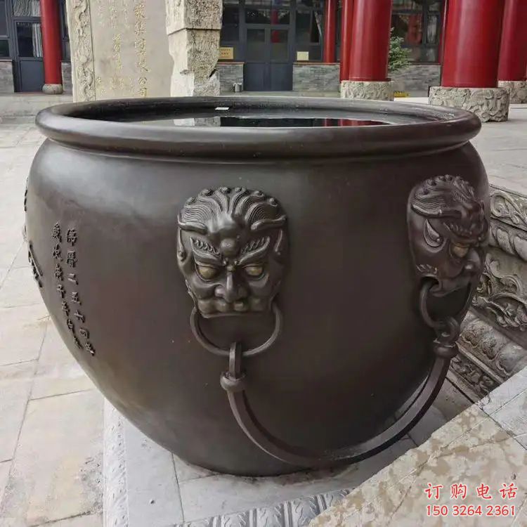抽象水缸铜雕厂家 办公室工艺品铜雕