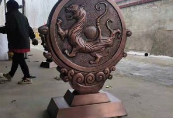 紫铜铜鼓铜雕厂家 仿古工艺品铜雕