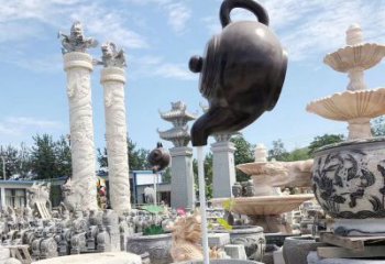 紫铜茶壶铜雕厂家 仿古工艺品铜雕