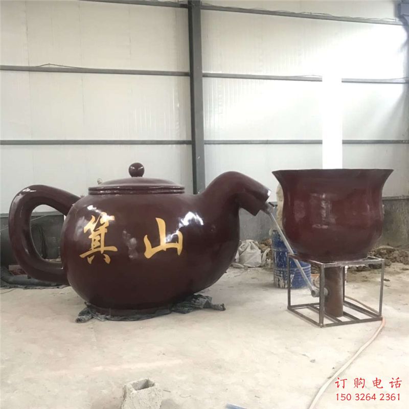 仿古茶壶铜雕厂家 彩绘工艺品铜雕