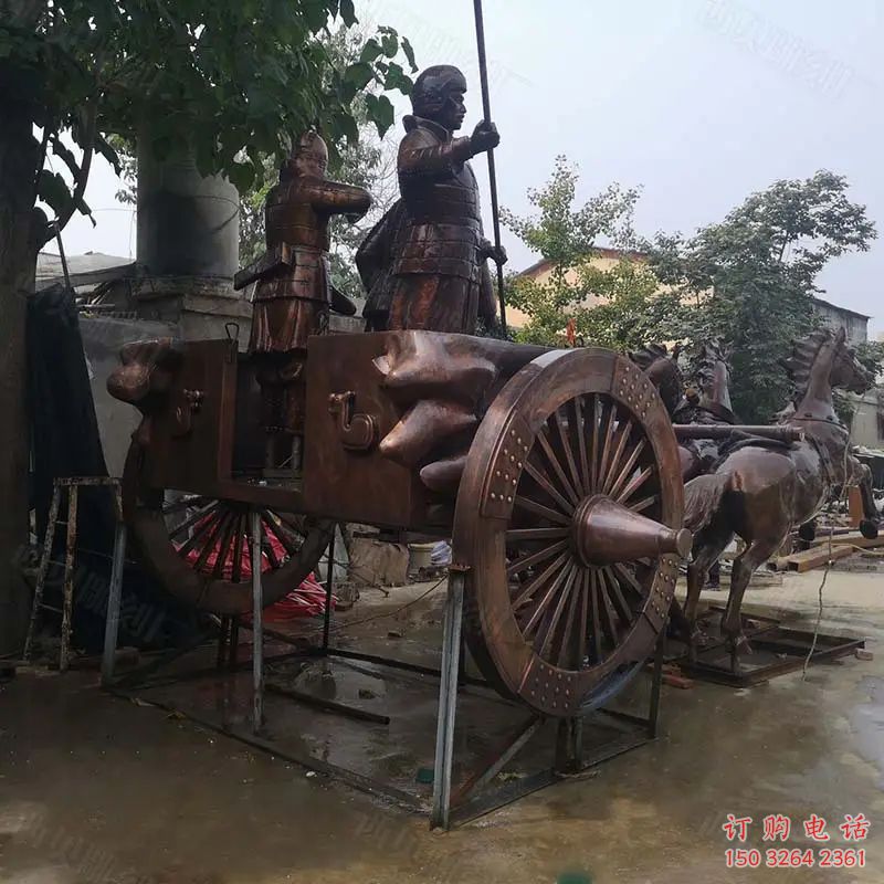 彩绘战车铜雕厂家 仿古工艺品铜雕 彩绘战车铜雕厂家 仿古工艺品铜雕