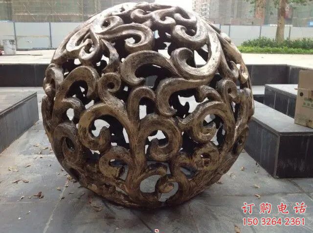 仿古圆球铜雕厂家 彩绘工艺品铜雕