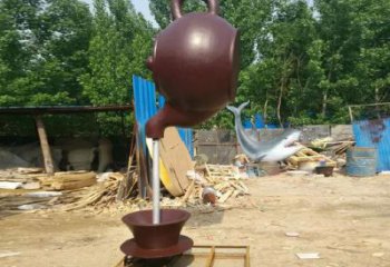 青铜水壶铜雕厂家 公园工艺品铜雕