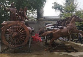 公园战车铜雕厂家 街头工艺品铜雕