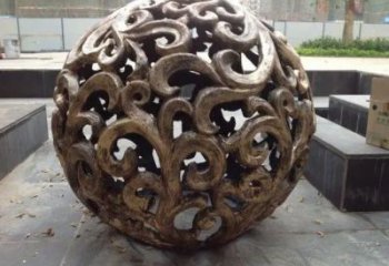 仿古圆球铜雕厂家 彩绘工艺品铜雕