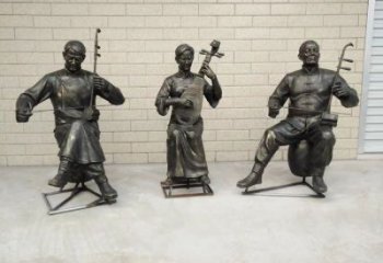 公园琵琶铜雕厂家 街头工艺品铜雕