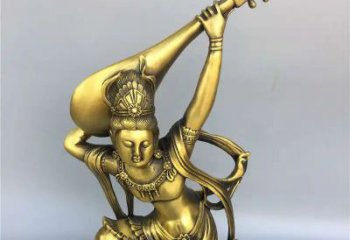 广场琵琶铜雕厂家 青铜工艺品铜雕