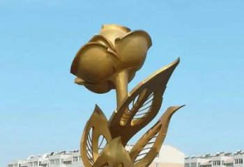 公园玫瑰花铜雕厂家 街头工艺品花朵铜雕