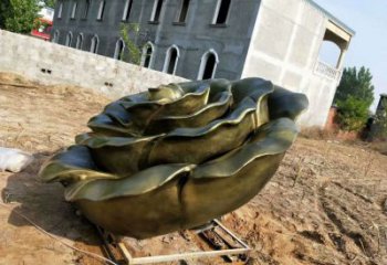 玫瑰花铜雕厂家 抽象工艺品花朵铜雕