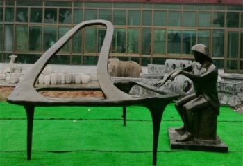 钢琴铜雕厂家 抽象工艺品铜雕