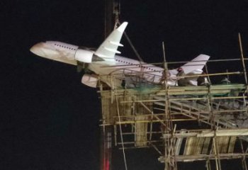 公园飞机铜雕厂家 街头工艺品铜雕