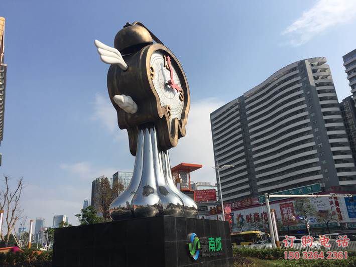 公园时钟铜雕厂家 街头工艺品铜雕 公园时钟铜雕厂家 街头工艺品铜雕
